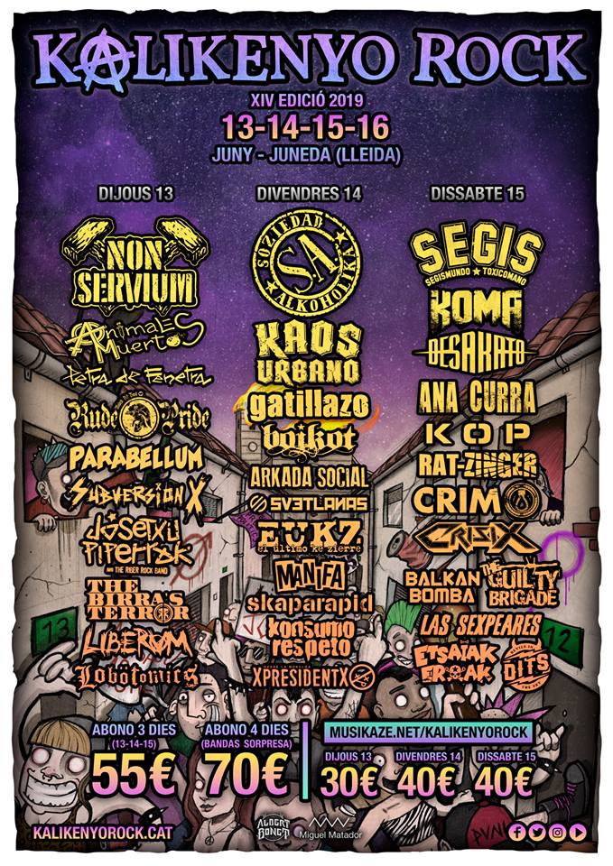 KALIKENYO ROCK 2019: Cartel, grupos, entradas, horarios y ...