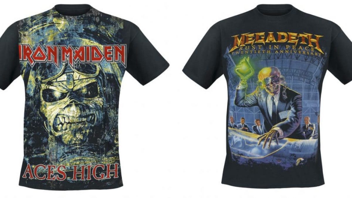 10 impresionantes camisetas grupos de METAL y HARD ROCK -